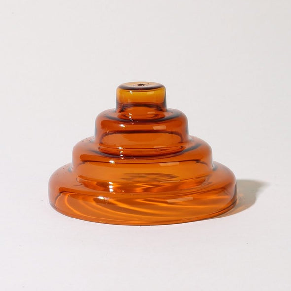 Meso amber glass incense holder